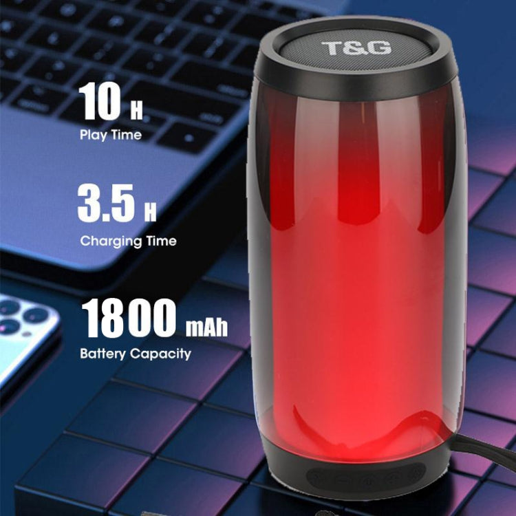 T&G TG335 1800mAh Portable Color LED Wireless Bluetooth Speaker(Black) - Desktop Speaker by T&G | Online Shopping South Africa | PMC Jewellery