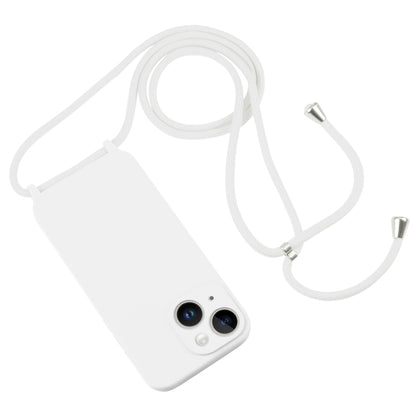 For iPhone 14 Crossbody Lanyard Liquid Silicone Case(White) - iPhone 14 Cases by PMC Jewellery | Online Shopping South Africa | PMC Jewellery