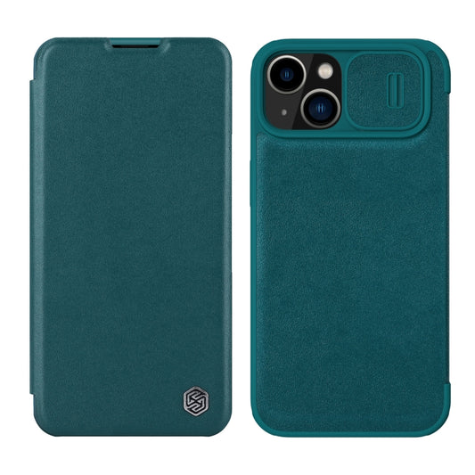 For iPhone 14 NILLKIN QIN Series Pro Leather Phone Case(Green) - iPhone 14 Cases by NILLKIN | Online Shopping South Africa | PMC Jewellery