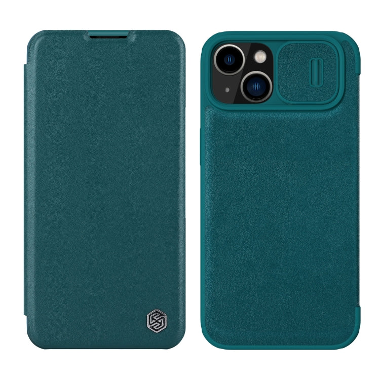 For iPhone 14 Plus  NILLKIN QIN Series Pro Leather Phone Case(Green) - iPhone 14 Plus Cases by NILLKIN | Online Shopping South Africa | PMC Jewellery