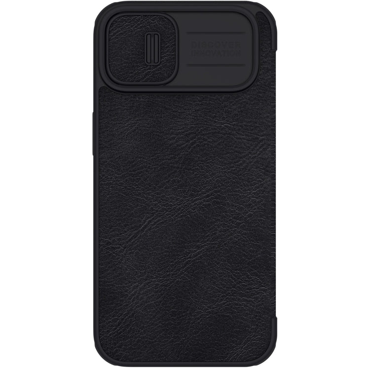 For iPhone 14 Plus  NILLKIN QIN Series Pro Crazy Horse Texture Leather Case(Black) - iPhone 14 Plus Cases by NILLKIN | Online Shopping South Africa | PMC Jewellery