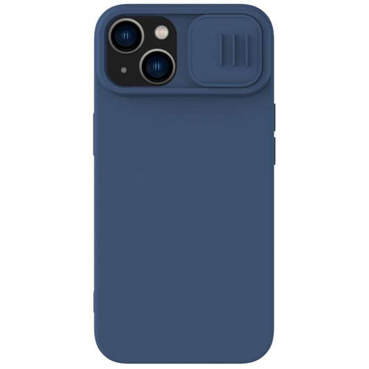 For iPhone 14 Plus  NILLKIN CamShield Liquid Silicone Phone Case(Blue) - iPhone 14 Plus Cases by NILLKIN | Online Shopping South Africa | PMC Jewellery