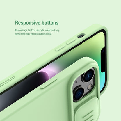 For iPhone 14 Plus  NILLKIN CamShield Liquid Silicone Phone Case(Green) - iPhone 14 Plus Cases by NILLKIN | Online Shopping South Africa | PMC Jewellery