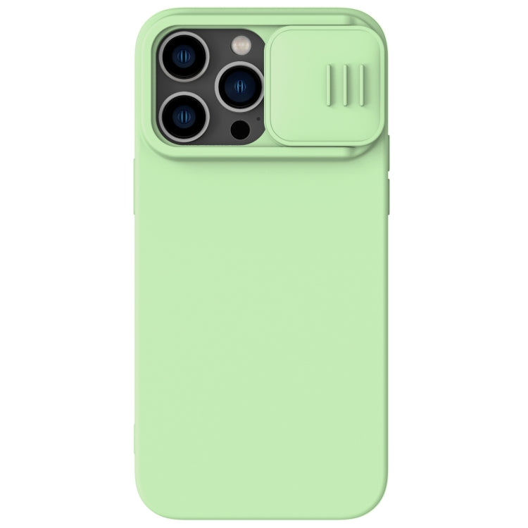 For iPhone 14 Pro NILLKIN CamShield Liquid Silicone Phone Case(Green) - iPhone 14 Pro Cases by NILLKIN | Online Shopping South Africa | PMC Jewellery