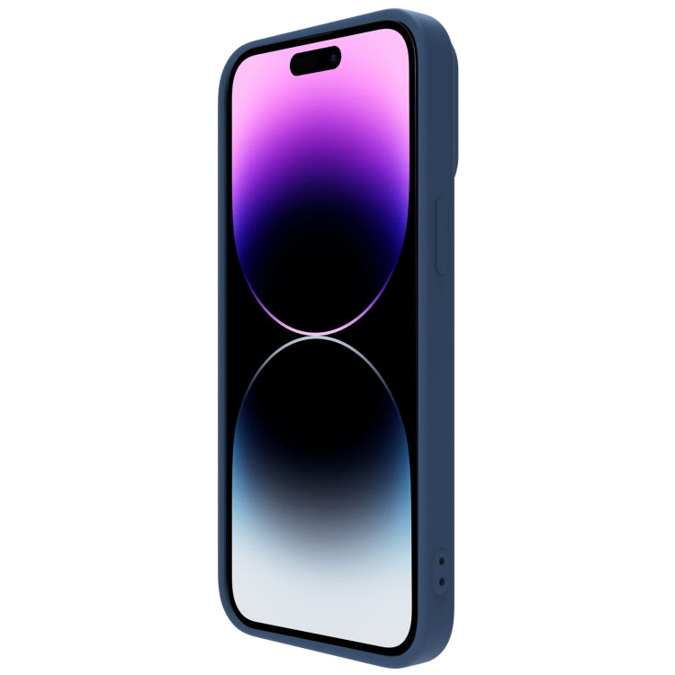 For iPhone 14 Pro NILLKIN CamShield Liquid Silicone Phone Case(Blue) - iPhone 14 Pro Cases by NILLKIN | Online Shopping South Africa | PMC Jewellery