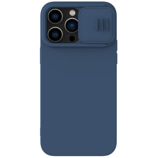 For iPhone 14 Pro Max NILLKIN CamShield Liquid Silicone Phone Case(Blue) - iPhone 14 Pro Max Cases by NILLKIN | Online Shopping South Africa | PMC Jewellery | Buy Now Pay Later Mobicred