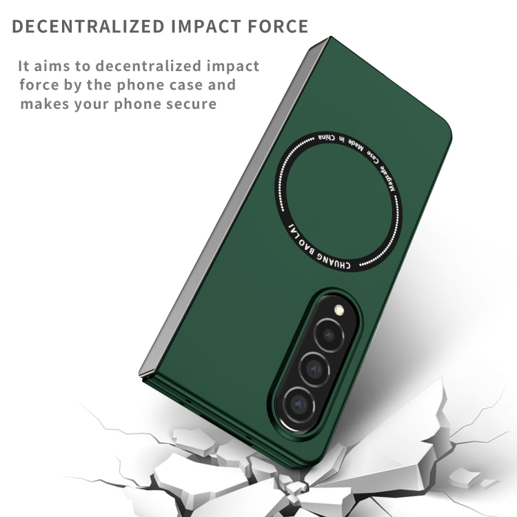 For Samsung Galaxy Z Fold4 Magsafe Magnetic Folding PC Phone Case(Green) - Galaxy Z Fold4 5G Cases by PMC TechLife | Online Shopping South Africa | PMC TechLife
