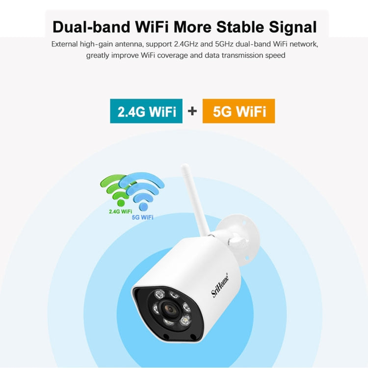 SriHome SH034C 4.0MP AI Humanoid Tracking WiFi Outdoor Surveillance Camera(AU Plug) - Bullet Camera by SriHome | Online Shopping South Africa | PMC Jewellery | Buy Now Pay Later Mobicred