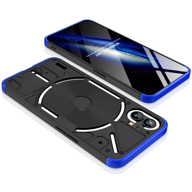 For Nothing Phone 1 GKK Three Stage Splicing Full Coverage PC Phone Case(Black Blue) - More Brand by GKK | Online Shopping South Africa | PMC TechLife | Buy Now Pay Later Mobicred