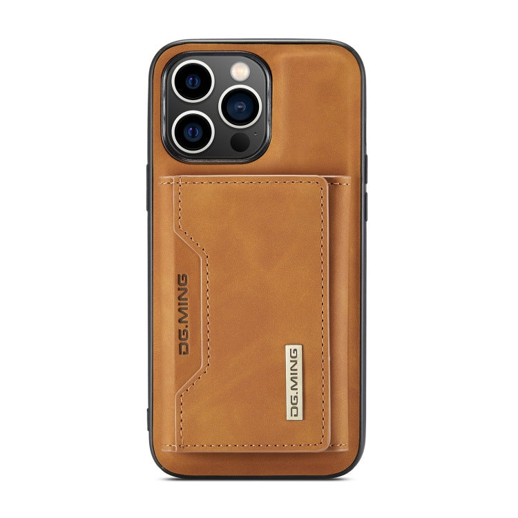 For iPhone 14 Pro Max DG.MING M2 Series 3-Fold Card Bag Leather Case(Brown) - iPhone 14 Pro Max Cases by DG.MING | Online Shopping South Africa | PMC TechLife | Buy Now Pay Later Mobicred