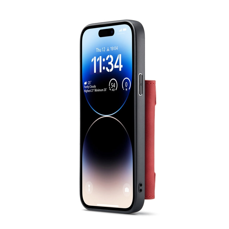 For iPhone 14 Pro Max DG.MING M2 Series 3-Fold Card Bag Leather Case(Red) - free shipping - PMC TechLife - Order now!