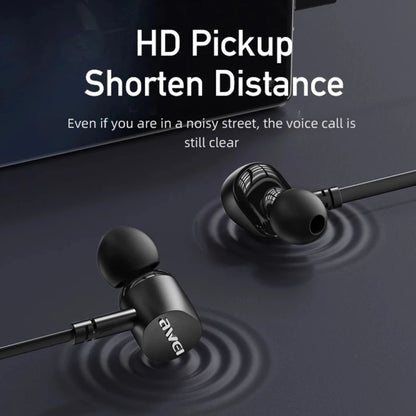 awei TC-7 1.2m Mini Stereo In-ear Earphones - Type-C Earphone by awei | Online Shopping South Africa | PMC Jewellery