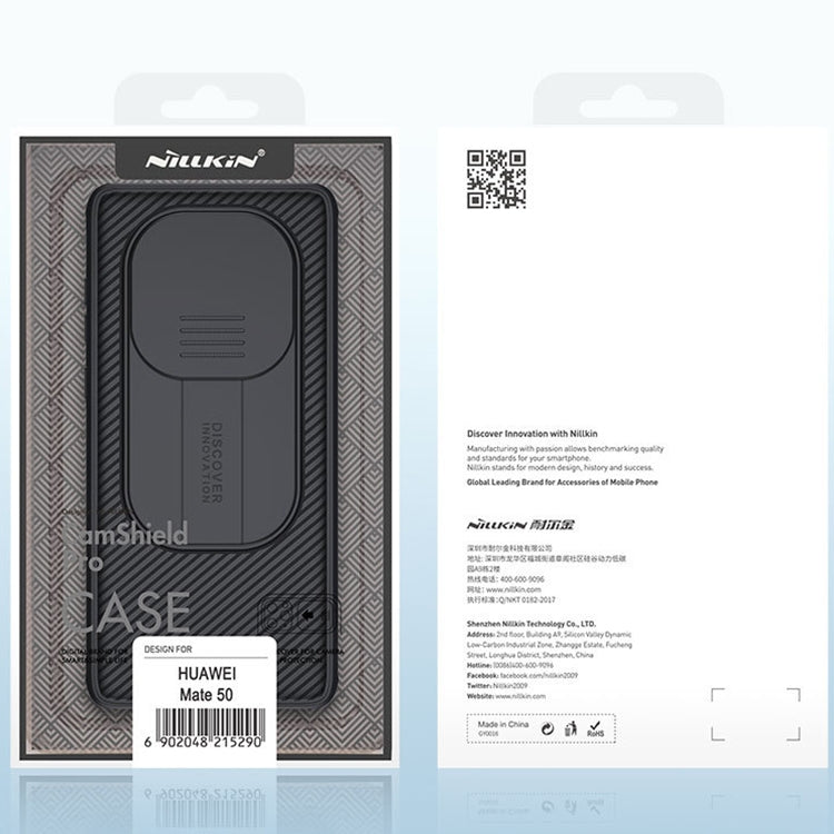 For Huawei Mate 50 Pro NILLKIN CamShield Pro PC Phone Case(Black) - Huawei Cases by NILLKIN | Online Shopping South Africa | PMC Jewellery