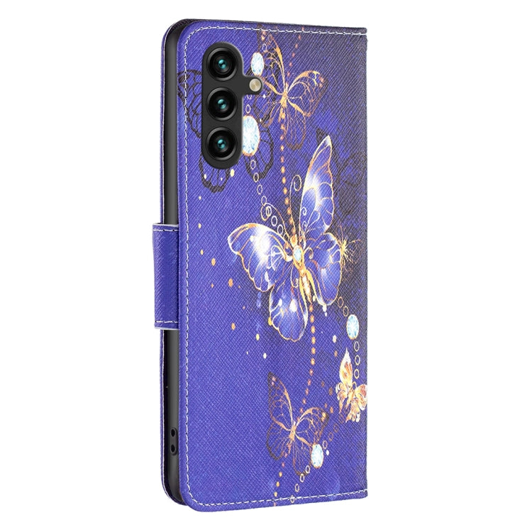 For Samsung Galaxy A14 5G Colored Drawing Pattern Leather Phone Case(Purple Butterfly) - free shipping - PMC TechLife - Order now!