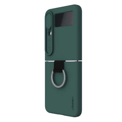 For Samsung Galaxy Z Flip4 5G NILLKIN CamShield Liquid Silicone + PC Full Coverage Case(Green) - Galaxy Z Flip4 5G Cases by NILLKIN | Online Shopping South Africa | PMC Jewellery