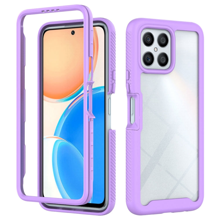 For Honor X8 4G Starry Sky Solid Color Shockproof TPU Clear PC Phone Case(Purple) - free shipping - PMC TechLife - Order now!