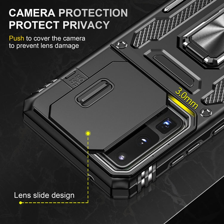 For Samsung Galaxy S20 Ultra Armor PC + TPU Camera Shield Phone Case(Black) - Galaxy Phone Cases by PMC TechLife | Online Shopping South Africa | PMC TechLife | Buy Now Pay Later Mobicred