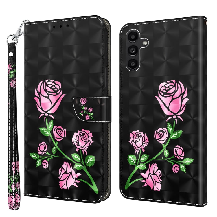 For Samsung Galaxy A14 5G 3D Painted Leather Phone Case(Rose) - free shipping - PMC TechLife - Order now!