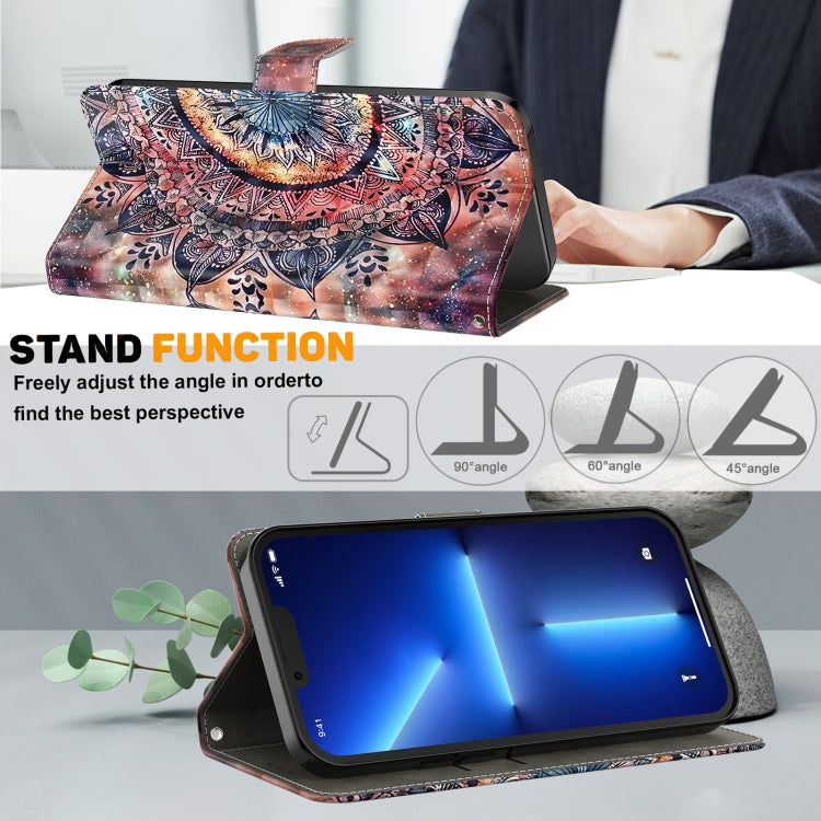 For Samsung Galaxy A14 5G 3D Painted Leather Phone Case(Colorful Mandala) - free shipping - PMC TechLife - Order now!