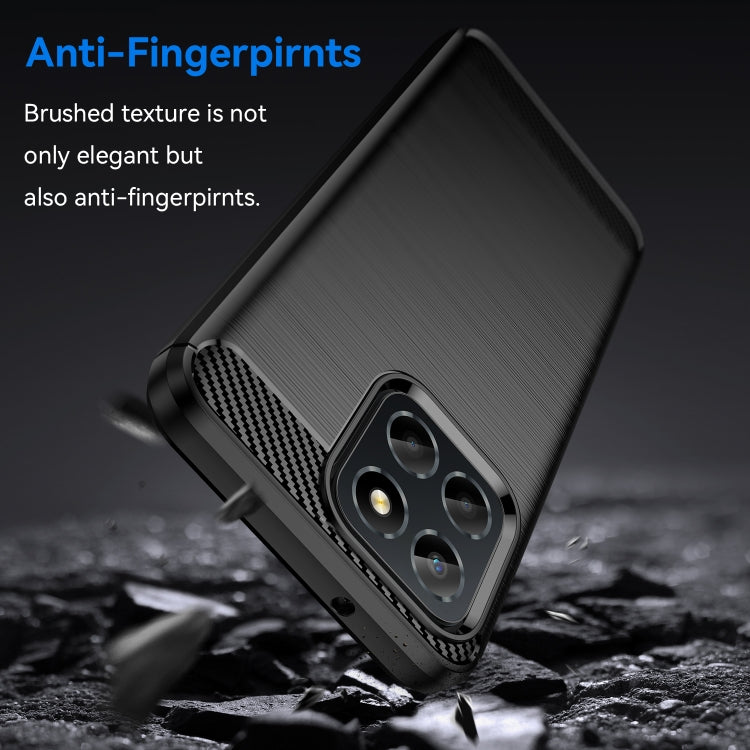 For Honor X6 5G Brushed Texture Carbon Fiber TPU Phone Case(Black) - Honor Cases by PMC Jewellery | Online Shopping South Africa | PMC Jewellery