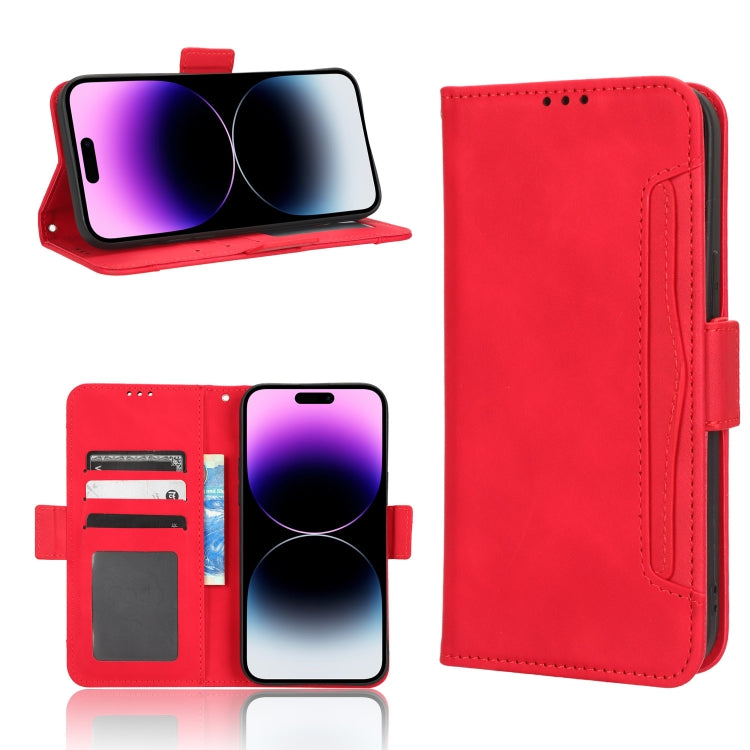 For iPhone 14 Pro Skin Feel Calf Texture Card Slots Leather Phone Case(Red) - free shipping - PMC TechLife - Order now!