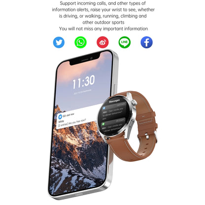 Ochstin 5HK3 Plus 1.36 inch Round Screen Bluetooth Smart Watch, Strap:Leather(Black) - Smart Watches by OCHSTIN | Online Shopping South Africa | PMC Jewellery | Buy Now Pay Later Mobicred