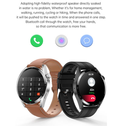 Ochstin 5HK3 Plus 1.36 inch Round Screen Bluetooth Smart Watch, Strap:Leather(Black) - Smart Watches by OCHSTIN | Online Shopping South Africa | PMC Jewellery | Buy Now Pay Later Mobicred