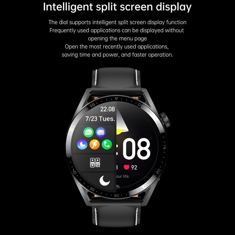 Ochstin 5HK3 Plus 1.36 inch Round Screen Bluetooth Smart Watch, Strap:Leather(Black) - Smart Watches by OCHSTIN | Online Shopping South Africa | PMC Jewellery | Buy Now Pay Later Mobicred