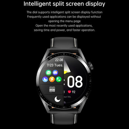 Ochstin 5HK3 Plus 1.36 inch Round Screen Bluetooth Smart Watch, Strap:Leather(Black) - Smart Watches by OCHSTIN | Online Shopping South Africa | PMC Jewellery | Buy Now Pay Later Mobicred