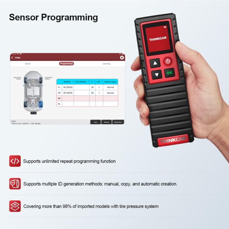 THINKCAR THINKTPMSG2 Car Tire Pressure Inspection Tool Reading Learning Sensor Activator Programming - Tire Pressure Gauges by PMC Jewellery | Online Shopping South Africa | PMC Jewellery