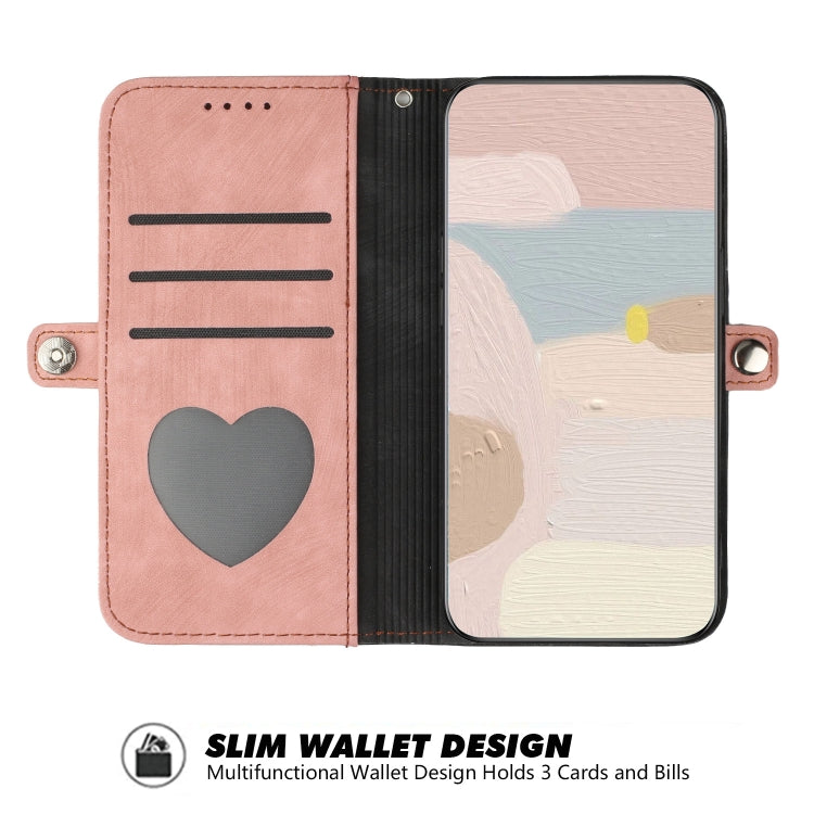 For Xiaomi Redmi 9A Side Buckle Double Fold Hand Strap Leather Phone Case(Pink) - free shipping - PMC TechLife - Order now!