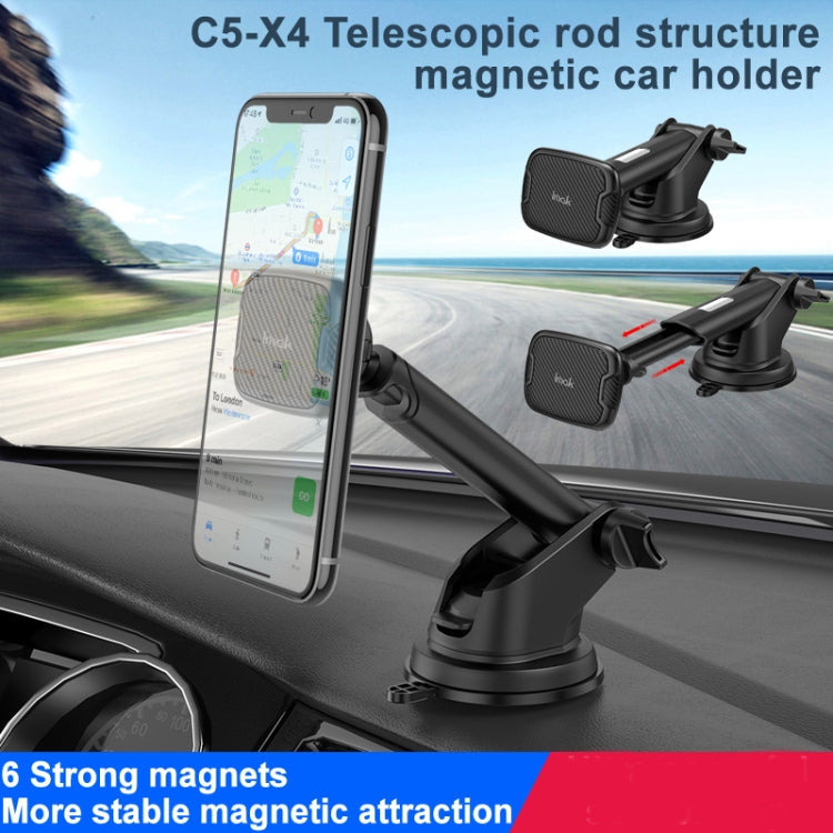 IMAK C5-X4 Telescopic Rod Magnetic Car Holder(Black) - Car Holders by imak | Online Shopping South Africa | PMC Jewellery