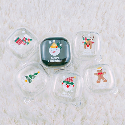 For Samsung Galaxy Buds Live Christmas Transparent TPU Earphone Case(Christmas Socks) - Samsung Earphone Case by PMC Jewellery | Online Shopping South Africa | PMC Jewellery