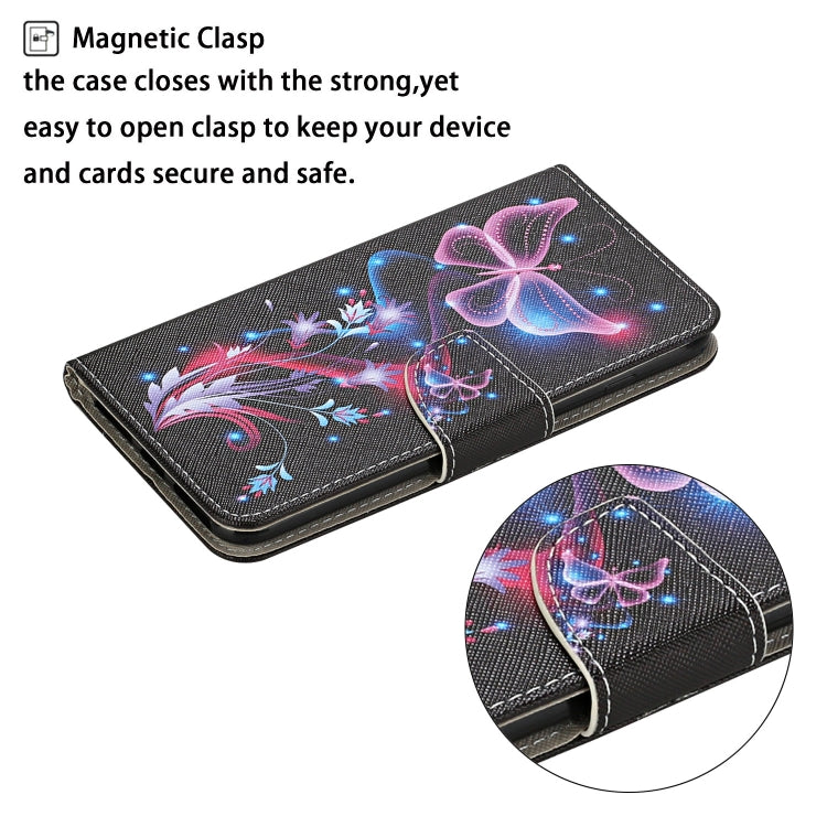 For Xiaomi Redmi A1 Colored Drawing Pattern Leather Phone Case(Fluorescent Butterfly) - free shipping - PMC TechLife - Order now!