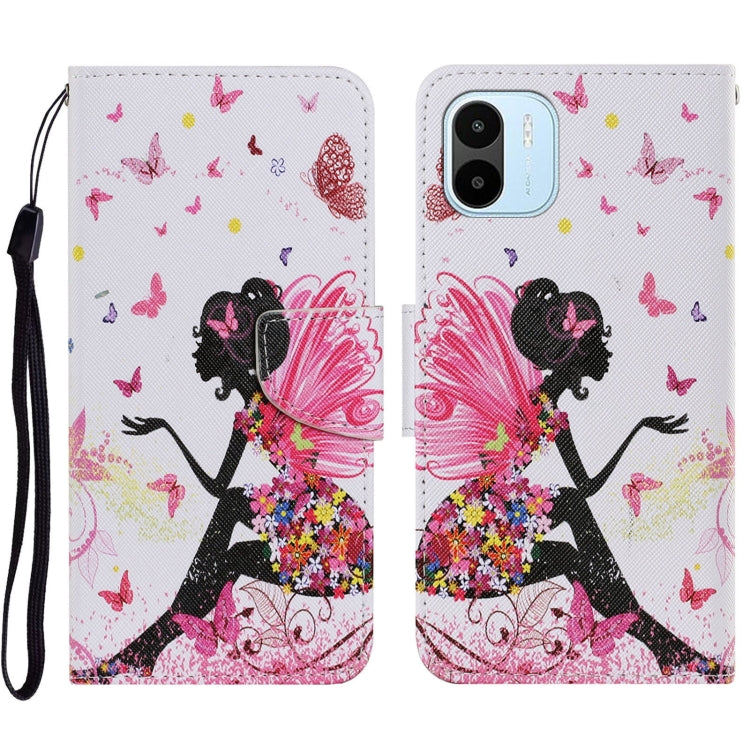 For Xiaomi Redmi A1 Colored Drawing Pattern Leather Phone Case(Dancing Girl) - Xiaomi Cases by PMC Jewellery | Online Shopping South Africa | PMC Jewellery