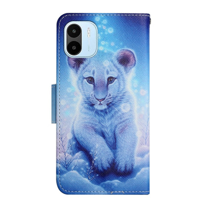 For Xiaomi Redmi A1 Colored Drawing Pattern Leather Phone Case(Little Leopard) - Xiaomi Cases by PMC Jewellery | Online Shopping South Africa | PMC Jewellery