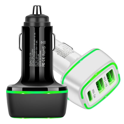ACC-178 30W Dual USB+USB-C/Type-C Fast Charge Car Charger(White) - Car Charger by PMC Jewellery | Online Shopping South Africa | PMC Jewellery