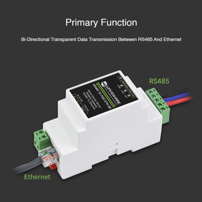 Waveshare Din Rail RS485 to RJ45 Serial Server with POE Function - Mini PC Accessories by WAVESHARE | Online Shopping South Africa | PMC Jewellery