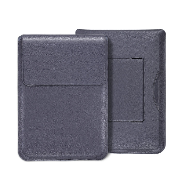 For MacBook 15 / 16 inch PU Leather 4 in 1 Laptop Bag with Functional Bracket(Space Gray) - free shipping - PMC TechLife - Order now!