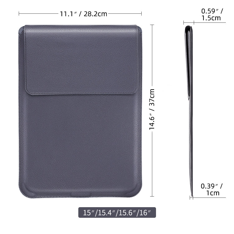For MacBook 15 / 16 inch PU Leather 4 in 1 Laptop Bag with Functional Bracket(Rose Gold) - Protective Bags by PMC TechLife | Online Shopping South Africa | PMC TechLife