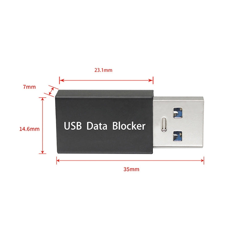 GEM02 USB Data Blocker Charging Connector(Blue) - Converter & Adapter by PMC TechLife | Online Shopping South Africa | PMC TechLife