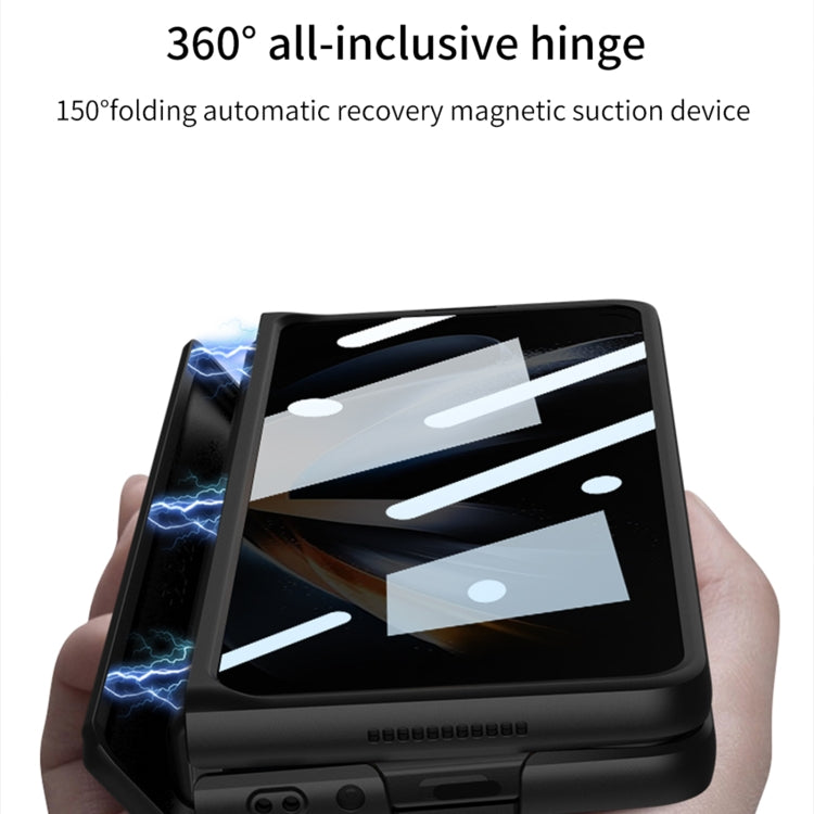 For Samsung Galaxy Z Fold4 GKK Magnetic Fold Full Coverage Anti Peep Phone Case(Silver) - Galaxy Z Fold4 5G Cases by GKK | Online Shopping South Africa | PMC TechLife | Buy Now Pay Later Mobicred