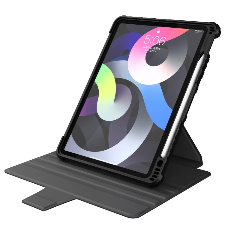 For iPad 10.2 2019 / 2020 / 2021 Nillkin Bumper Snapsafe Multifunctional Leather Tablet Case with Pen Slot(Black) - iPad 10.2 Cases by NILLKIN | Online Shopping South Africa | PMC Jewellery