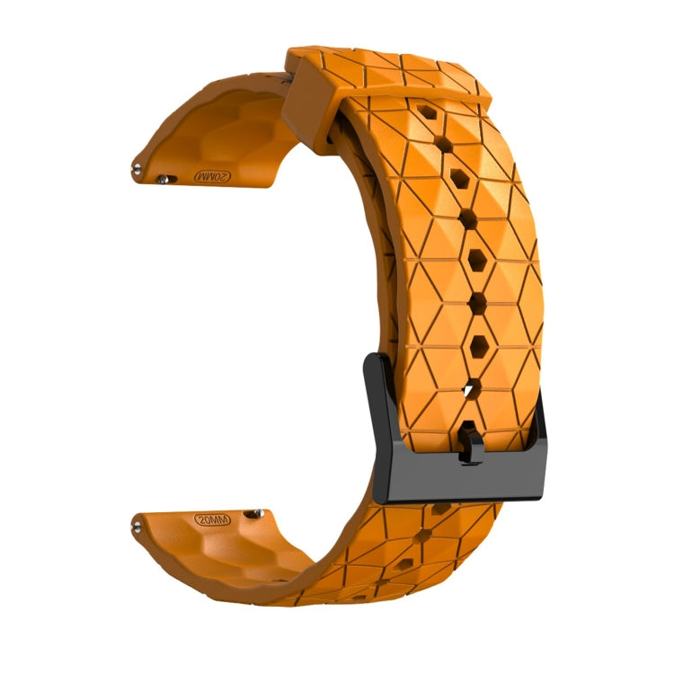 20mm Football Texture Silicone Watch Band(Amber Yellow) - free shipping - PMC TechLife - Order now!