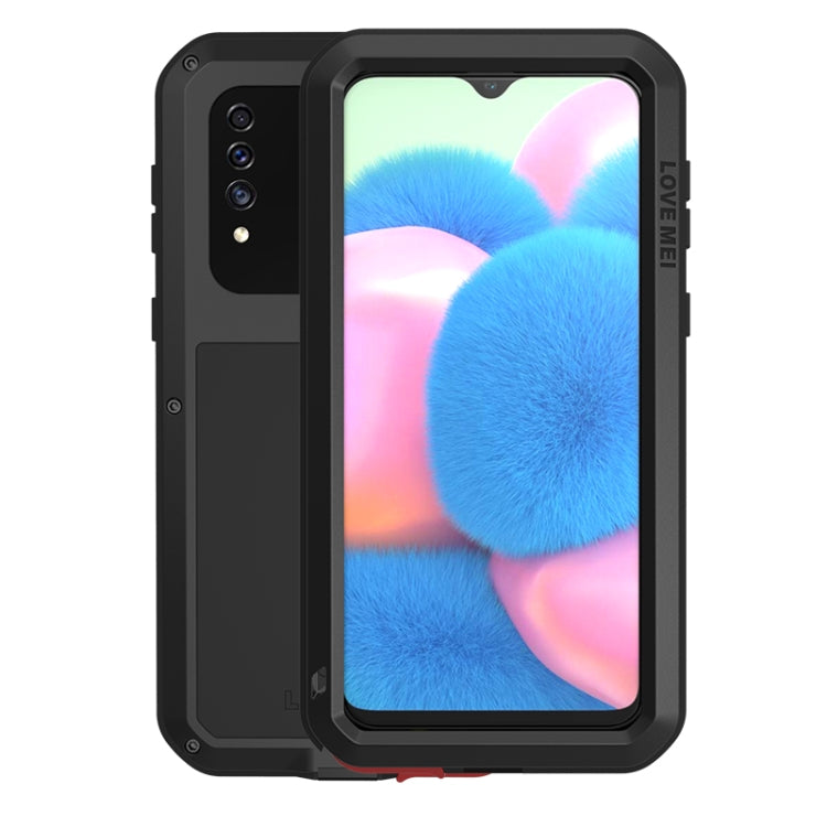 For Galaxy A30s LOVE MEI Metal Shockproof Waterproof Dustproof Protective Case(Black) - free shipping - PMC TechLife - Order now!