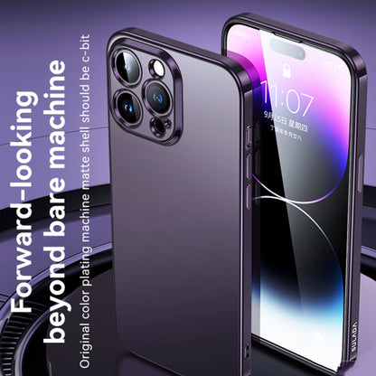 For iPhone 14 SULADA Electroplating Frosted All-inclusive TPU Phone Case(Purple) - iPhone 14 Cases by SULADA | Online Shopping South Africa | PMC Jewellery