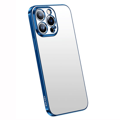 For iPhone 14 Pro Max SULADA Electroplating Frosted All-inclusive TPU Phone Case(Blue) - iPhone 14 Pro Max Cases by SULADA | Online Shopping South Africa | PMC Jewellery