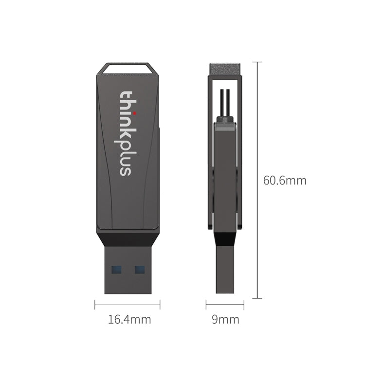 Lenovo Thinkplus MU252 USB 3.1 + USB-C / Type-C Flash Drive, Memory:64GB - USB Flash Drives by Lenovo | Online Shopping South Africa | PMC Jewellery