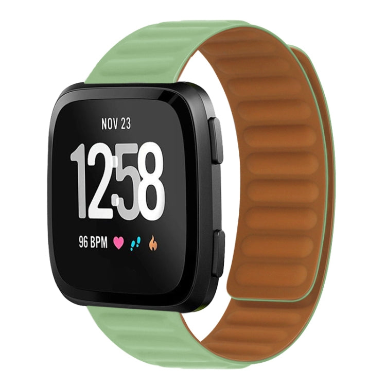 For Fitbit Versa 4 / 3 / Sense 2 20mm Silicone Magnetic Watch Band(Pine Flower Green) - free shipping - PMC TechLife - Order now!