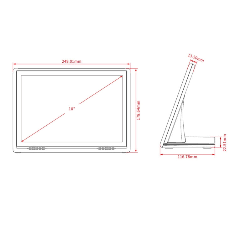 HSD1007A 10.1 inch Touch Screen All in One PC, RK3128 1GB+16GB Android 6.0, Plug:EU Plug(White) - All in One PC by PMC Jewellery | Online Shopping South Africa | PMC Jewellery